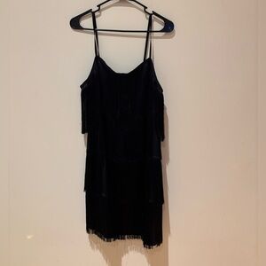 Black Fringe Dress